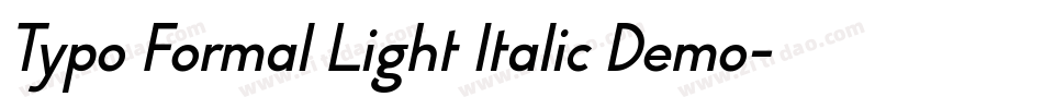 Typo Formal Light Italic Demo字体转换